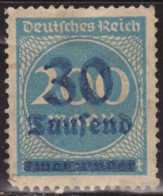 Alemania 1923 Scott 249 Sello º Numeros Cifras Sobrecargado 30th - 200m Deutsches Reich usado Allemagne Duitsland Germania Germany Alemagne Deutschland 